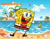 Bob Esponja saludando