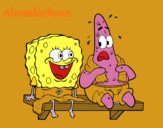 Bob Esponja y Patricio en bañador