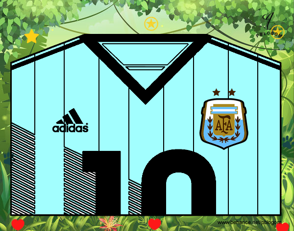 Camiseta del mundial de fútbol 2014 de Argentina