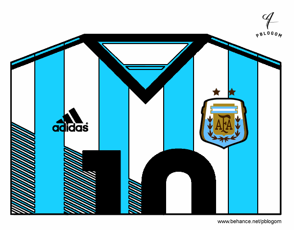 Camiseta del mundial de fútbol 2014 de Argentina