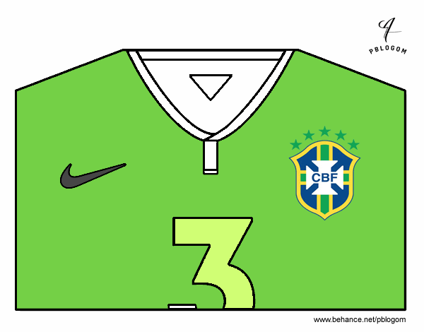 Camiseta del mundial de fútbol 2014 de Brasil