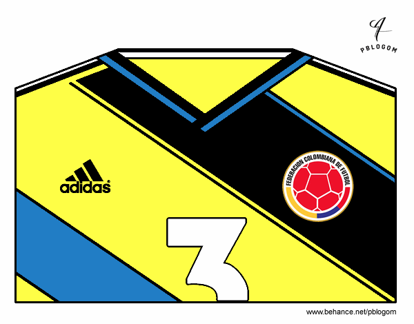 Camiseta del mundial de fútbol 2014 de Colombia