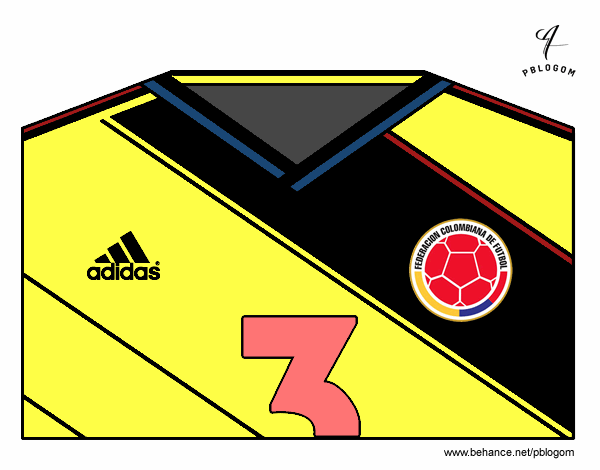 Camiseta del mundial de fútbol 2014 de Colombia