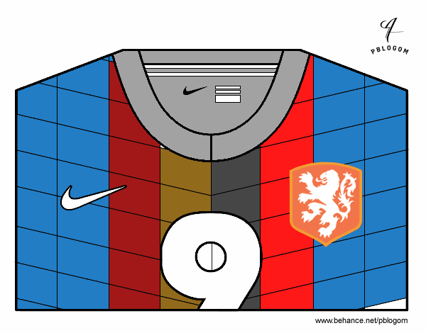 Camiseta del mundial de fútbol 2014 de Holanda