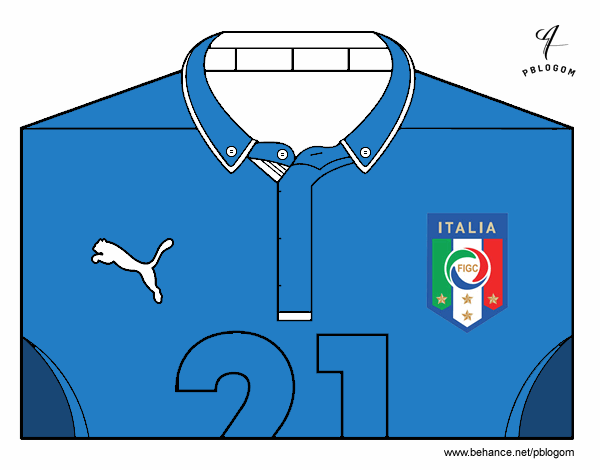 Camiseta del mundial de fútbol 2014 de Italia