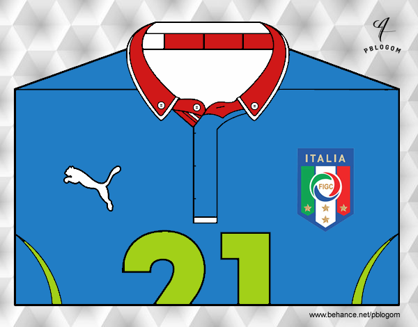 Camiseta del mundial de fútbol 2014 de Italia