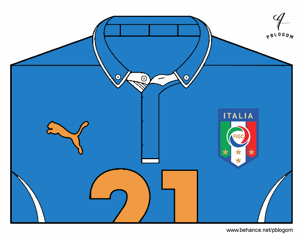 Camiseta del mundial de fútbol 2014 de Italia