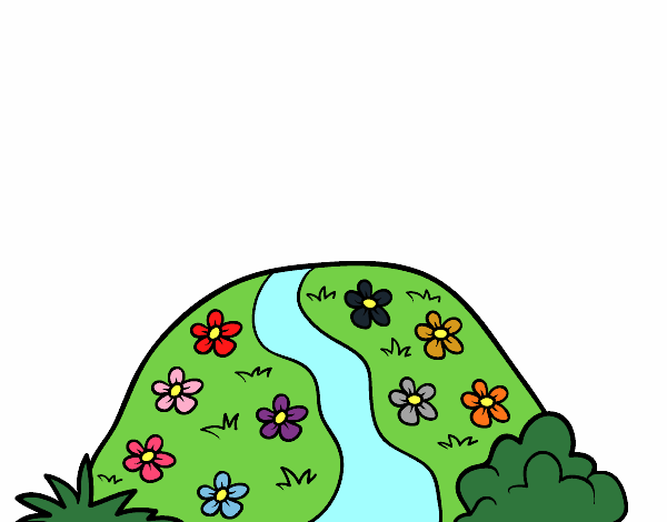 el paisaje de flores