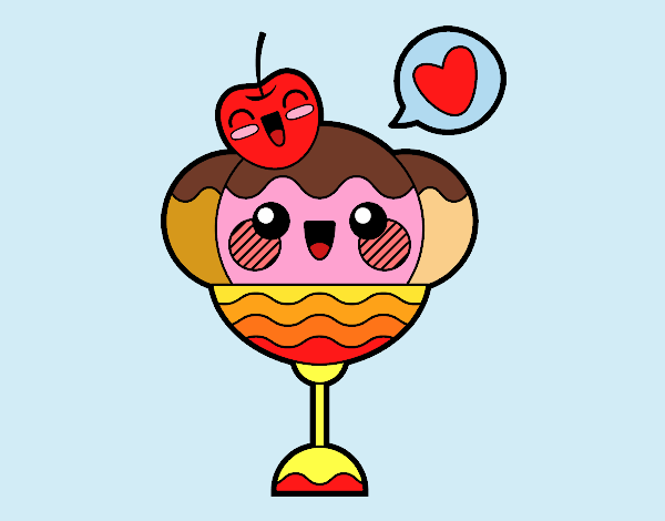 Copa de helado kawaii