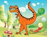 Dinosaurio con huevo