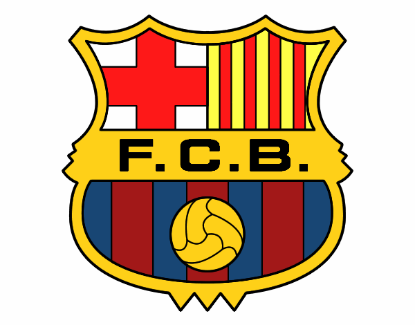 Dibujo Escudo del F.C. Barcelona pintado por delicblanc