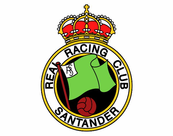 Dibujo Escudo del Real Racing Club de Santander pintado por delicblanc