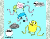 Finn y Jake escuchando música