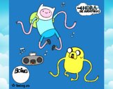 Finn y Jake escuchando música