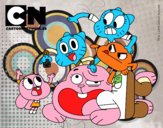 Dibujo Grupo de Gumball pintado por mabs