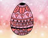 Dibujo Huevo de Pascua con corazones pintado por sara_132