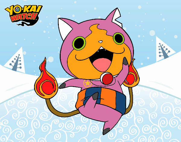 Jibanyan saltando