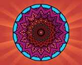 Dibujo Mandala creciente pintado por macri