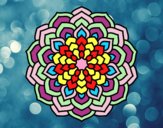 Dibujo Mandala pétalos de flor pintado por JORLA