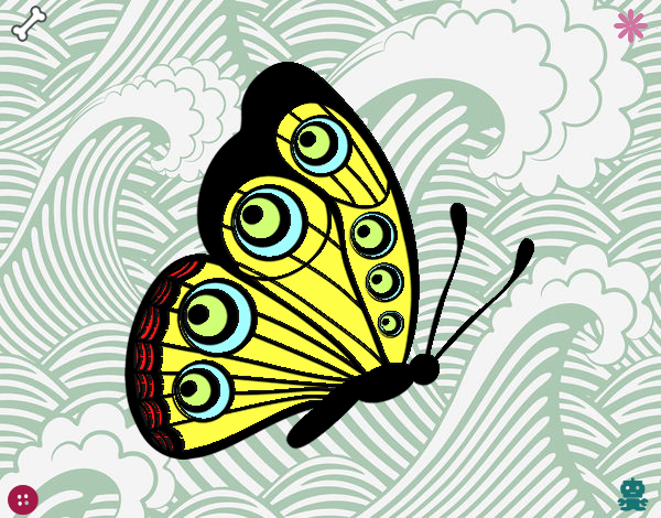Dibujo Mariposa dirección derecha pintado por 2530