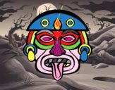 Dibujo Máscara azteca pintado por noramision