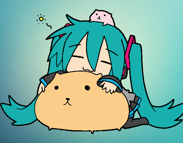 Miku con gatitos