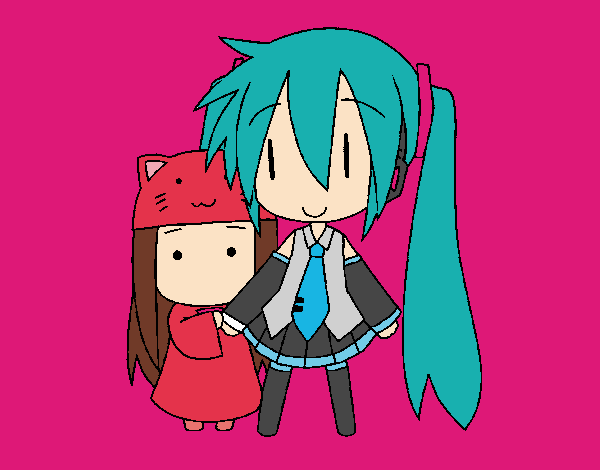 Miku y Kasane Chibi