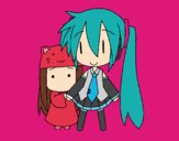 Dibujo Miku y Kasane Chibi pintado por Fabiola5 