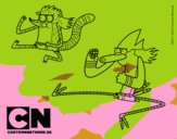 Mordecai y Rigby karatekas