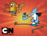 Mordecai y Rigby karatekas