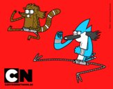 Mordecai y Rigby karatekas