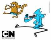 Mordecai y Rigby karatekas