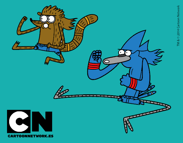 Mordecai y Rigby karatekas