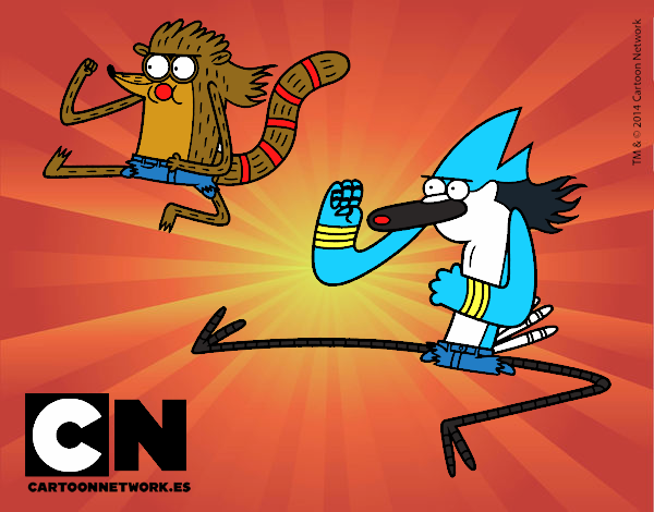 Mordecai y Rigby karatekas