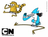 Mordecai y Rigby karatekas