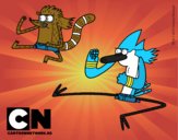 Mordecai y Rigby karatekas