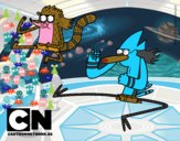 Mordecai y Rigby karatekas