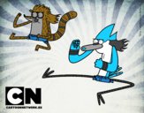 Mordecai y Rigby karatekas