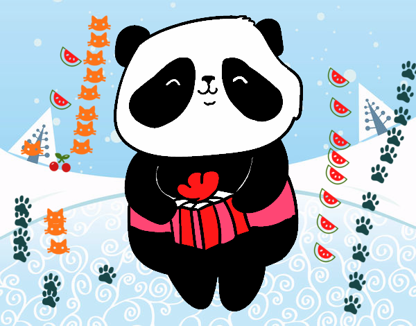 Panda con regalo