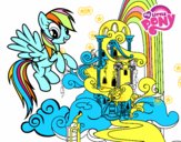 Dibujo Rainbow Dash en su palacio pintado por danire