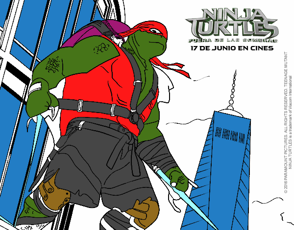 Dibujo Raphael de Ninja Turtles pintado por delicblanc