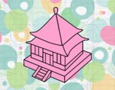 Dibujo Residencia japonesa pintado por macri