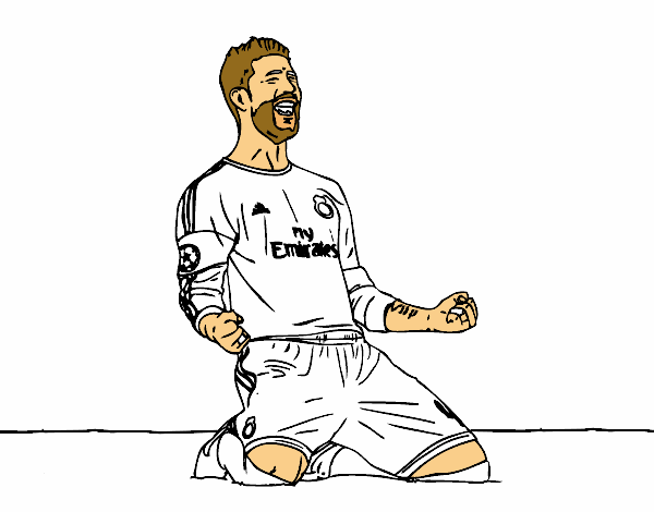 Sergio Ramos celebrando un gol