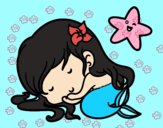 Sirenita chibi durmiendo