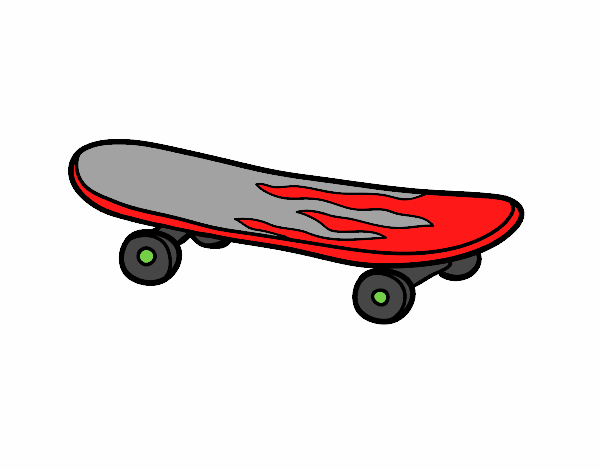 Dibujo Skate pintado por fiamma6