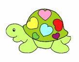 Tortuga con corazones