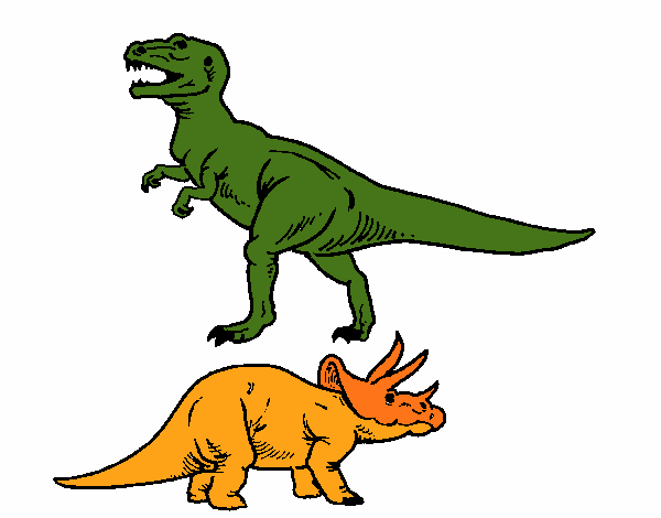 Triceratops y tiranosaurios rex