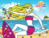 Barbie surfeando