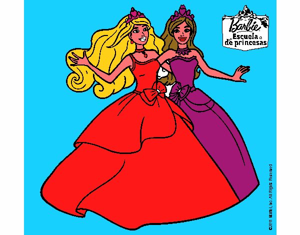 Barbie y su amiga súper felices