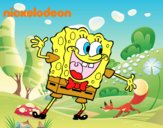 Bob Esponja saludando